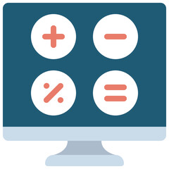 Mathematics Computer Icon
