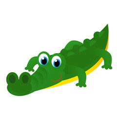 cartoon american happy and funny alligator crocodile
