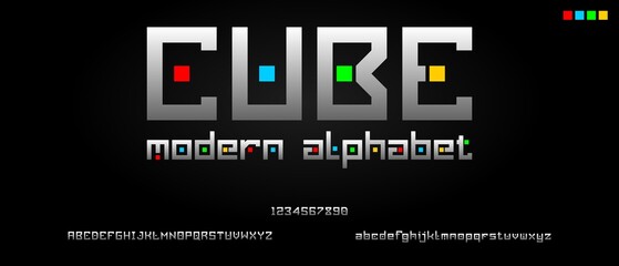 Modern creative alphabet with urban style template
