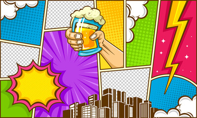 Colorful comic cartoon page background © anggi wibisono