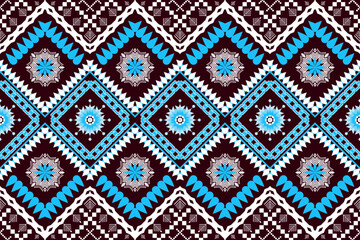 Geometric ethnic oriental traditional art pattern.Figure tribal embroidery style.Design for background,wallpaper,clothing,wrapping,fabric,element,,vector illustration.