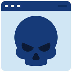 Website Hack Skull Icon