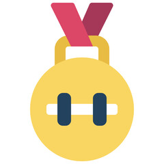 Weight Lifting Medal Icon