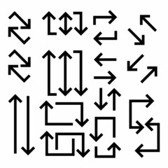 Set arrow icons. Vector pointers icons for web navigation design elements. Vector illustration EPS 10