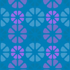 Abstract flower seamless geometric floral pattern for textiles and packaging and gifts and cards and linens and kids