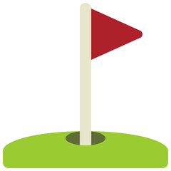 Golf Hole Flag Icon