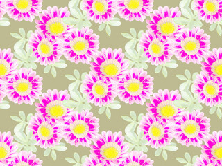 Abstract seamless pattern with delicate pink flowers.