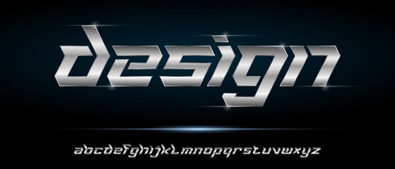 Obraz premium Abstract elegant modern alphabet with urban style template