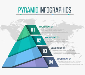 Pyramid Infographics  - obrazy, fototapety, plakaty