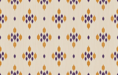 Beautiful ethnic pattern art. Ikat seamless pattern in tribal. Fabric Indian style. Design for background, wallpaper, vector illustration, fabric, clothing, carpet, textile, batik, embroidery. - obrazy, fototapety, plakaty