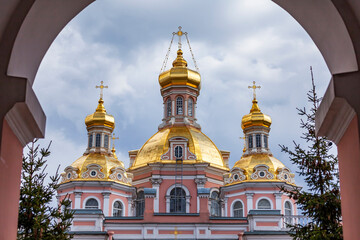 Fototapeta na wymiar St. Petersburg, Russia, May 7, 2022. Holy Cross Cathedral