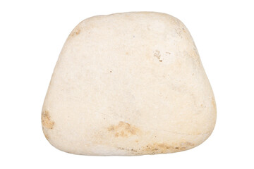 Top view of single yellow pebble