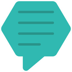 Hexagon Message Icon