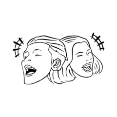 Laugh simple illustration.