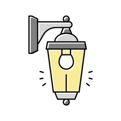 lantern lighting color icon vector illustration