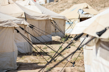 Refugees trying to escape the war under the new Taliban Control in a refugee camp just outside Kabul in May 2022 © trentinness