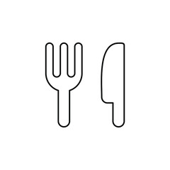 Restaurant, Food, Kitchen Thin Line Icon Vector Illustration Logo Template. Suitable For Many Purposes.
