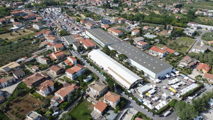 Obraz premium Riprese aeree Fiera Agricoltura Lanciano