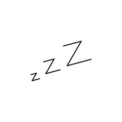 Sleep, Nap, Night Thin Line Icon Vector Illustration Logo Template. Suitable For Many Purposes.