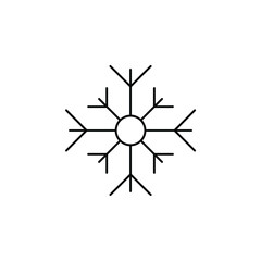 Winter, Snowfall, Snow, Snowflake Thin Line Icon Vector Illustration Logo Template. Suitable For Many Purposes.