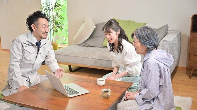 リフォームなどの見積もりに使えそうなイメージ	
動画