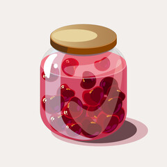 Jar of cherry