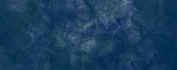 Vector blue watercolor art background. Grunge template for flyers, cards, poster, cover. Hand drawn vector old texture. Water, storm, clouds. Watercolour banner. Painted template for design.