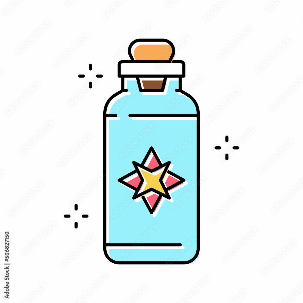 Canvas Prints potion boho color icon vector illustration
