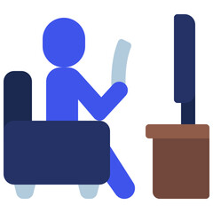Person Infront Of TV Icon