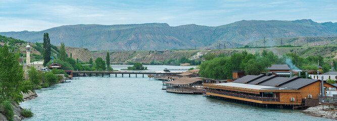 Landscape on the river Sulak, Dagestan