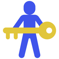 Person Holding Key Icon