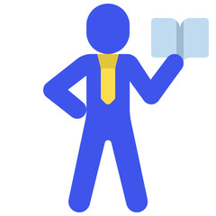 Person Reading Book Icon