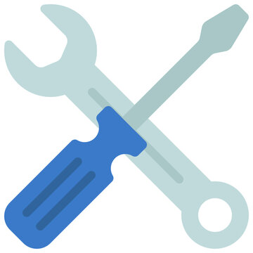 Screwdriver Spanner Overlapping Icon