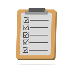 Obraz premium 3d checklist on clipboard paper in minimal cartoon style