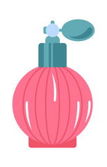 Perfume Bottle Glass Vial and Flask. Vector illustration