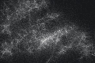 Dark Messy Dust Overlay Distress Background. Easy To Create Abstract Dotted, Scratched, Vintage Effect With Noise And Grain