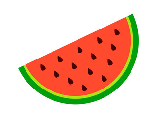 Piece of watermelon Exotic Fruit. Vector illustration