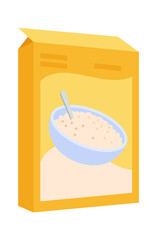 Box of oatmeal. Vector illustration