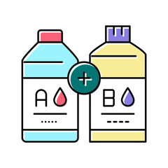 Obraz premium liquid resin art color icon vector illustration