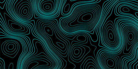 Obraz premium Fractal lines background. Topographic map like abstract backdrop .Trendy modern background and texture. Topographic multicolored linear background for design Map mockup infographics. Wavy backdrop. 