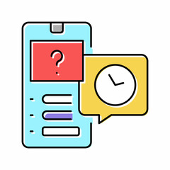 quiz ephemeral color icon vector illustration