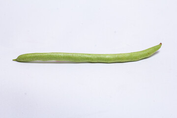 Indonesian green beans. Green beans isolated on a white background