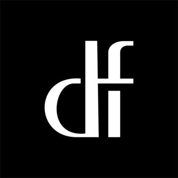 Letter df logo design vector template. df logo letter design on luxury background. CS logo monogram initials letter concept. df icon logo design.