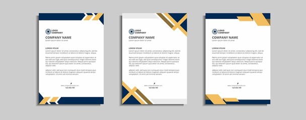 modern corporate letterhead template design