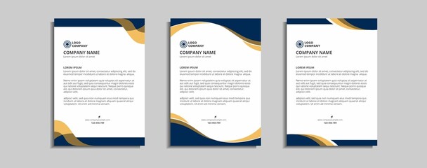 modern corporate letterhead template design
