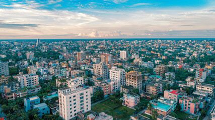 Fototapeta premium Areal view of a residential area