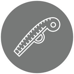 Curved Ruler Icon