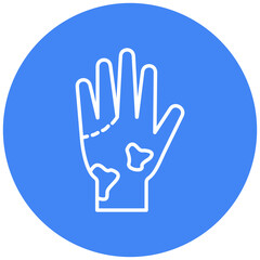 Loss Of Color In Fingers Icon