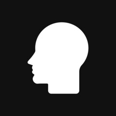 Head icon on grey background