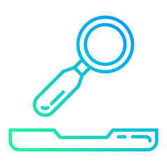 magnifying glass and file drawer icon